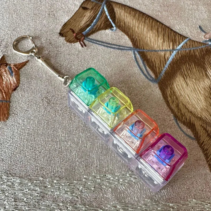 LED Fidget Clicker Keychain