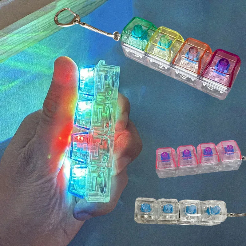 LED Fidget Clicker Keychain